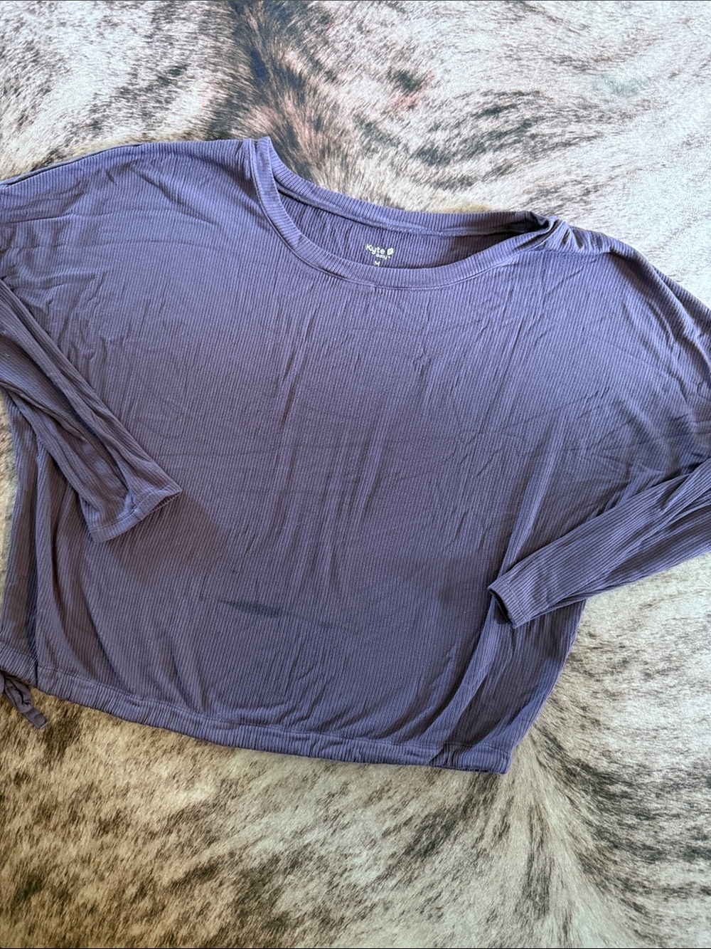 Kyte BABY Lavender Ribbed Long Sleeve Women's Top